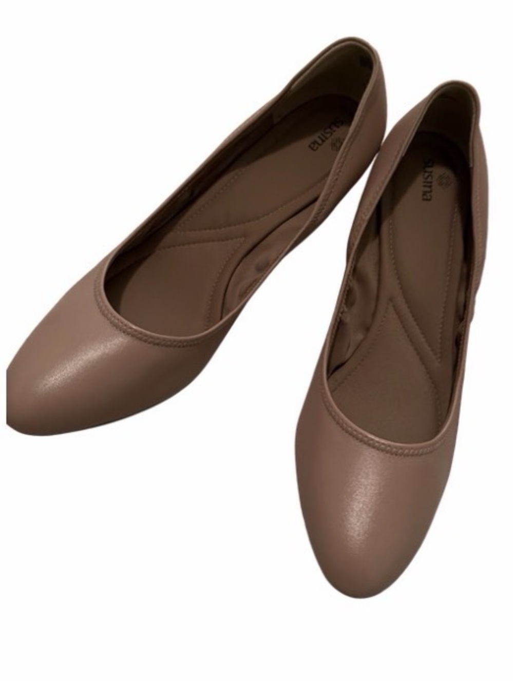 Susina Taupe Wedge-Style Slip-On Flats